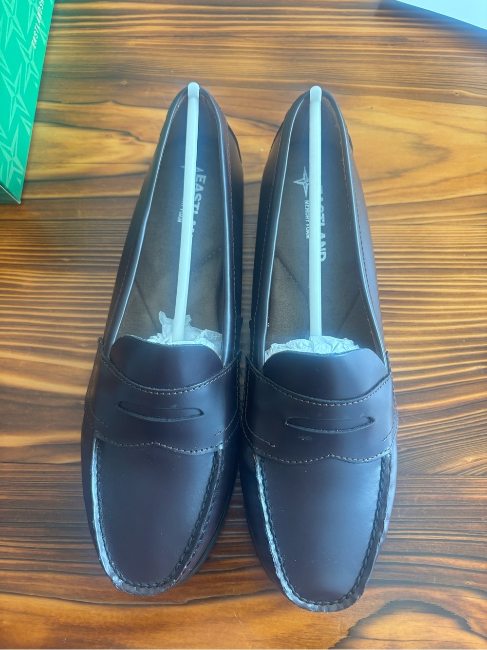 Eastland Burgundy Brown Leather Penny Loafers